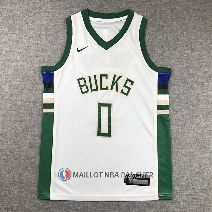 Maillot Enfant Milwaukee Bucks Damian Lillard NO 0 Association 2022-23 Blanc